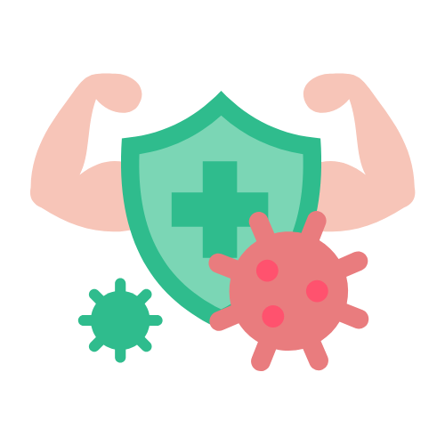 Immune system icon representing inflammation control and immune balance for disease prevention and longevity