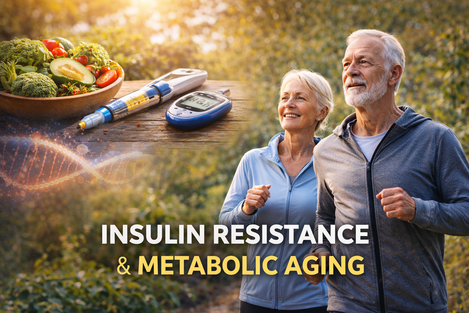 Insulin resistance and accelerated aging after 40 explained visually