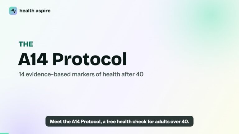 A14 Protocol free health check after 40 with 14 evidence-based markers