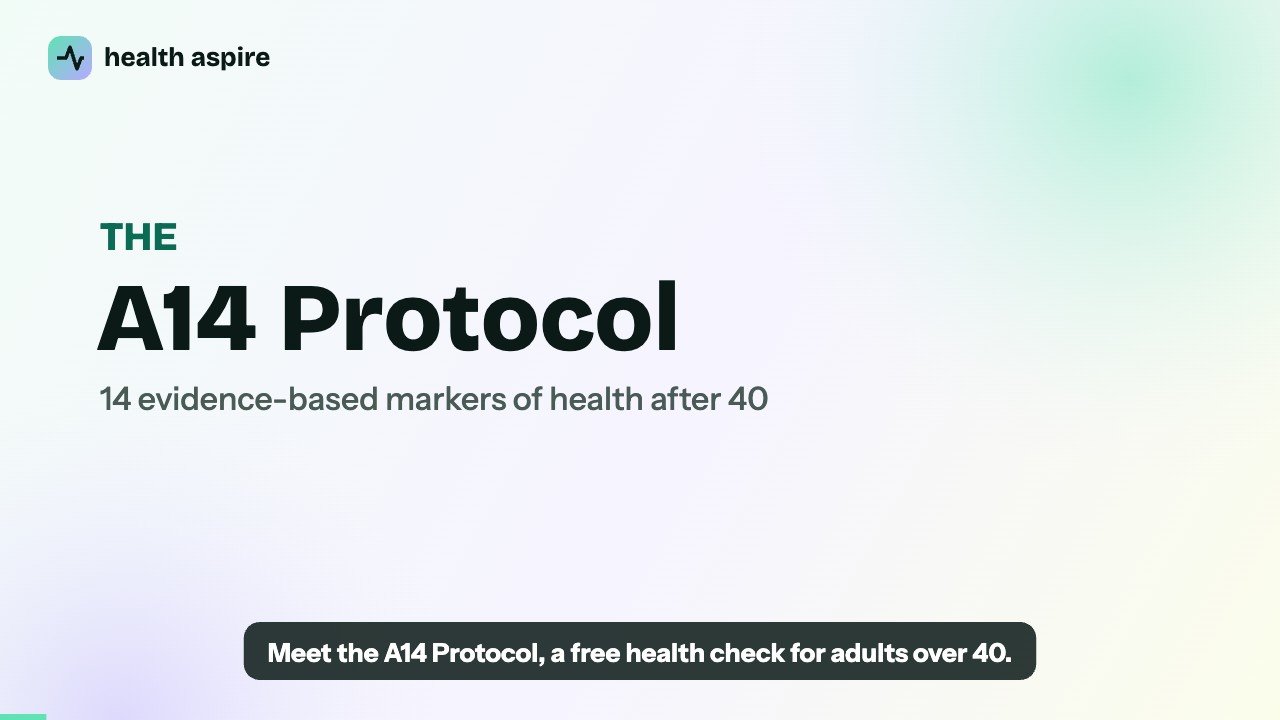 A14 Protocol free health check after 40 with 14 evidence-based markers