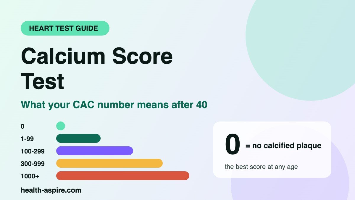 Calcium score test ranges from 0 to 1000+ explained