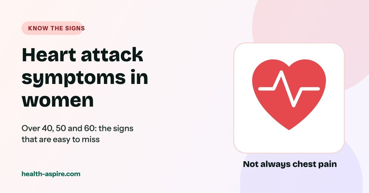 Heart attack symptoms in women over 40, 50 and 60: not always chest pain
