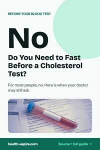 Do you need to fast before a cholesterol test?